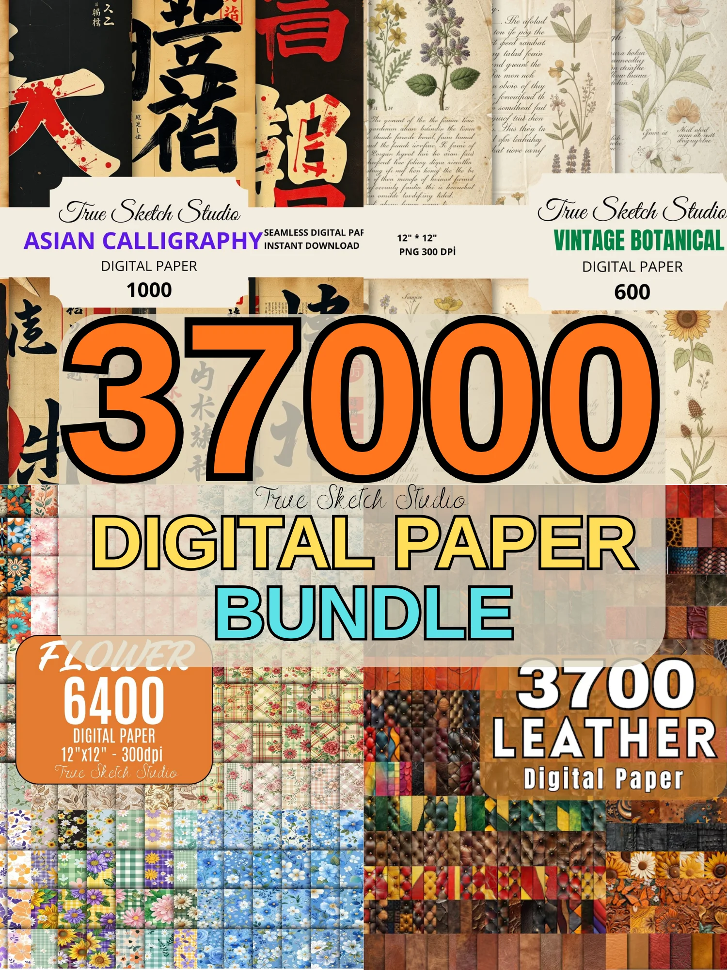 37000 Digital Paper Bundle, Seamless Scrapbook Paper Pack product image (5)