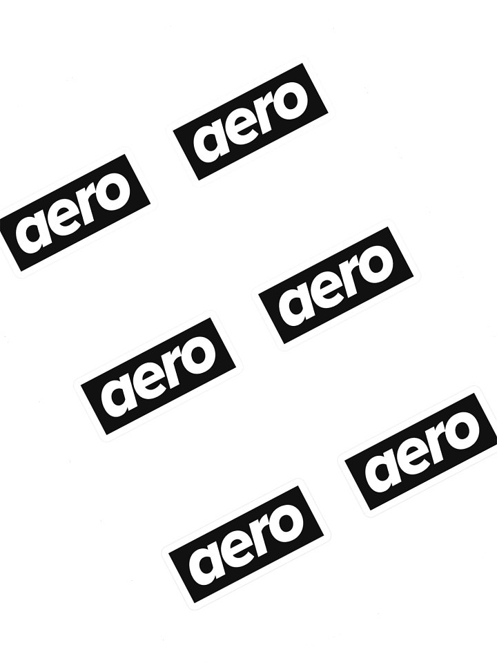 Sticker Sheet "AERO" Box, White/Black product image (1)