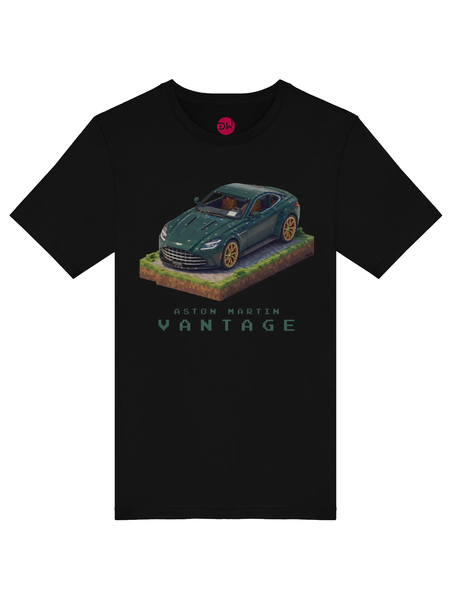 Green Aston Martin Vantage Shirt (Pixel, Retro, Minecraft) product image (38)