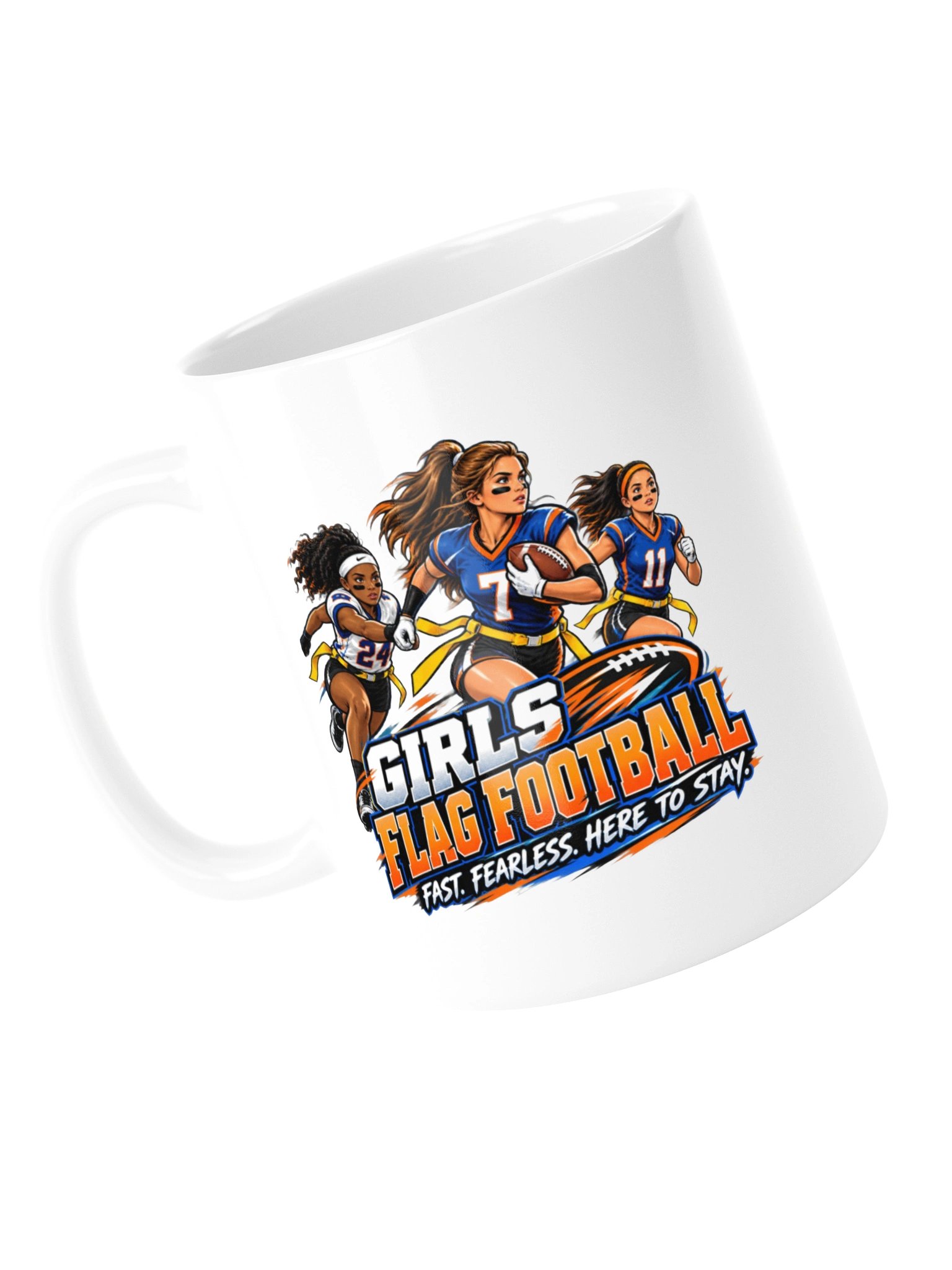 Girls Flag Football — Fast. Fearless. Here to Stay - Mug product image (13)