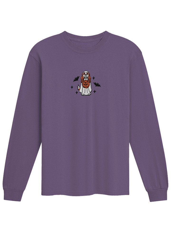 Halloween Cavalier King Charles Spaniel(Blenheim) Embroidered Long-sleeved T-Shirt product image (17)