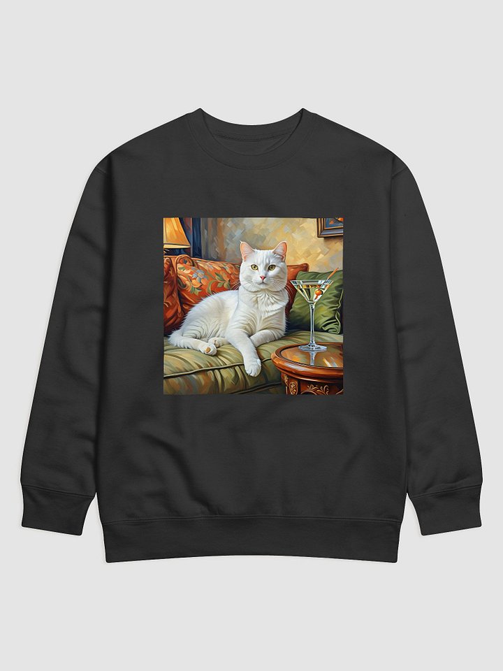 CLASSEY CAT ON COUCH NEXT TO MARTINI product image (1)