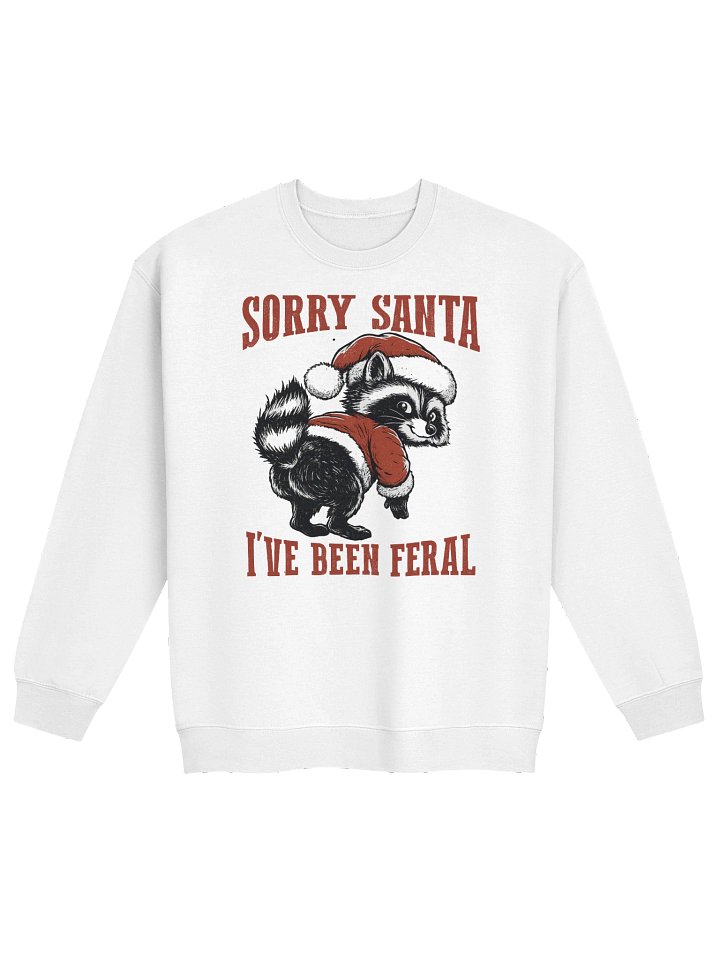 Feral Santa Raccoon Crewneck Sweatshirt product image (1)
