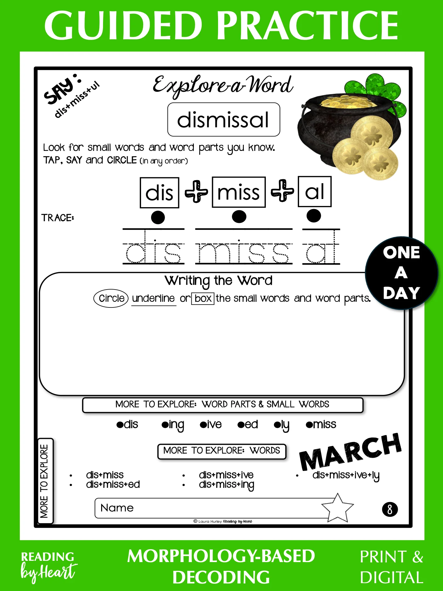 Multisyllabic Words: Guided Practice - March (Print & Digital) (Grades 4-8) product image (1)