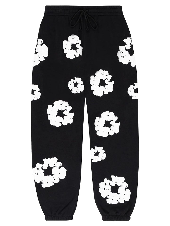 Denim Tears Cotton Wreath Sweatpants Black product image (1)