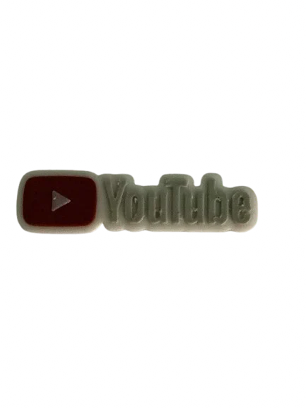 Mini YouTube Logo - Lightweight and Small - White and Red Marble product image (2)