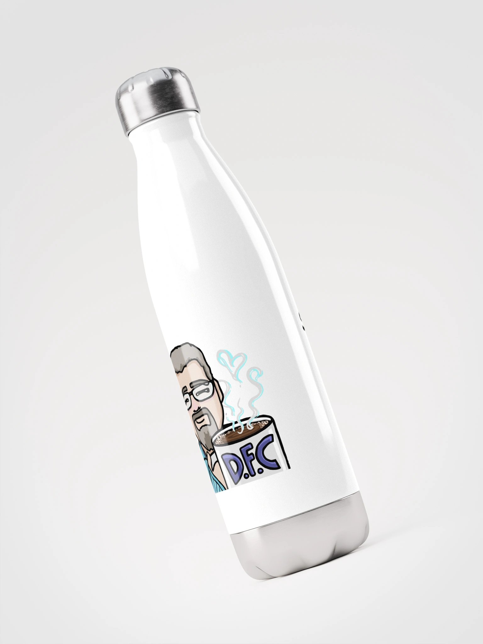 Damn Fine Coffee Bottle (White) product image (1)