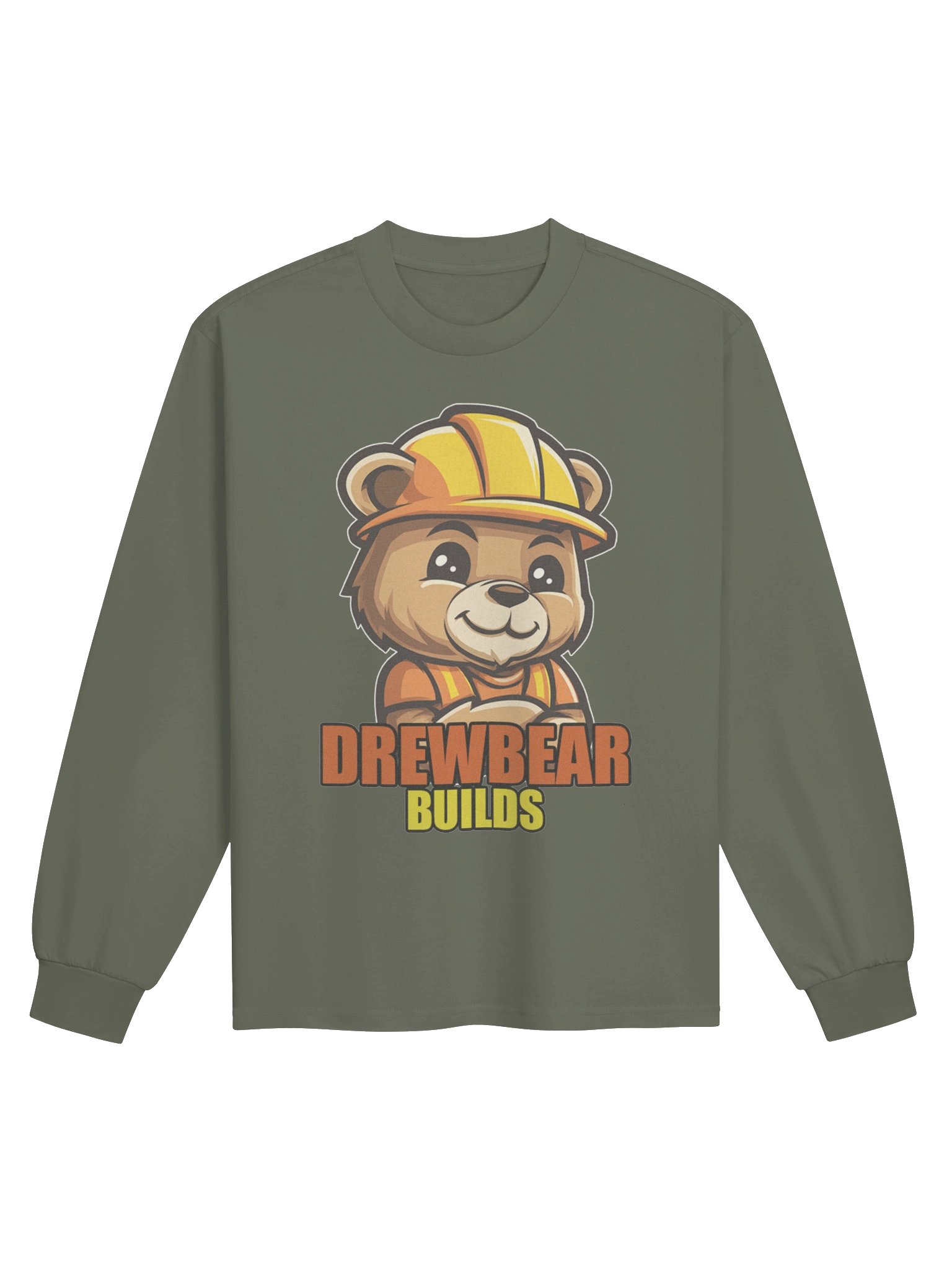 DrewBearBuilds Premium Heavyweight Long Sleeve Shirt. product image (1)