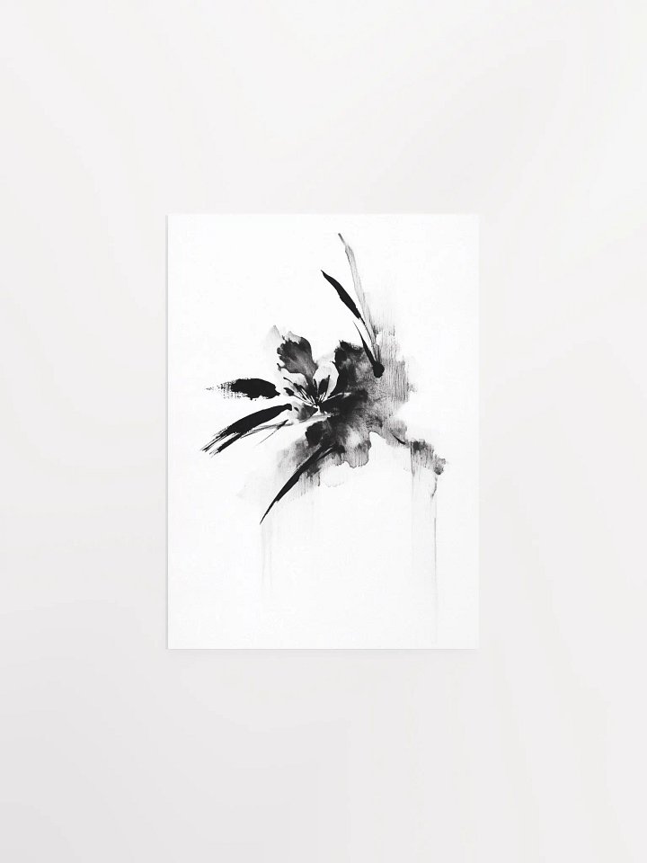 Ink Bloom II: Monochromatic Floral Art Print product image (1)