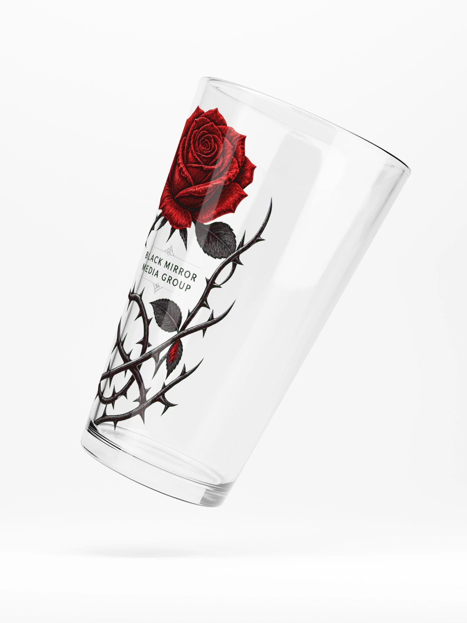 Black Mirror Rose & Thorn Shaker Pint Glass product image (5)
