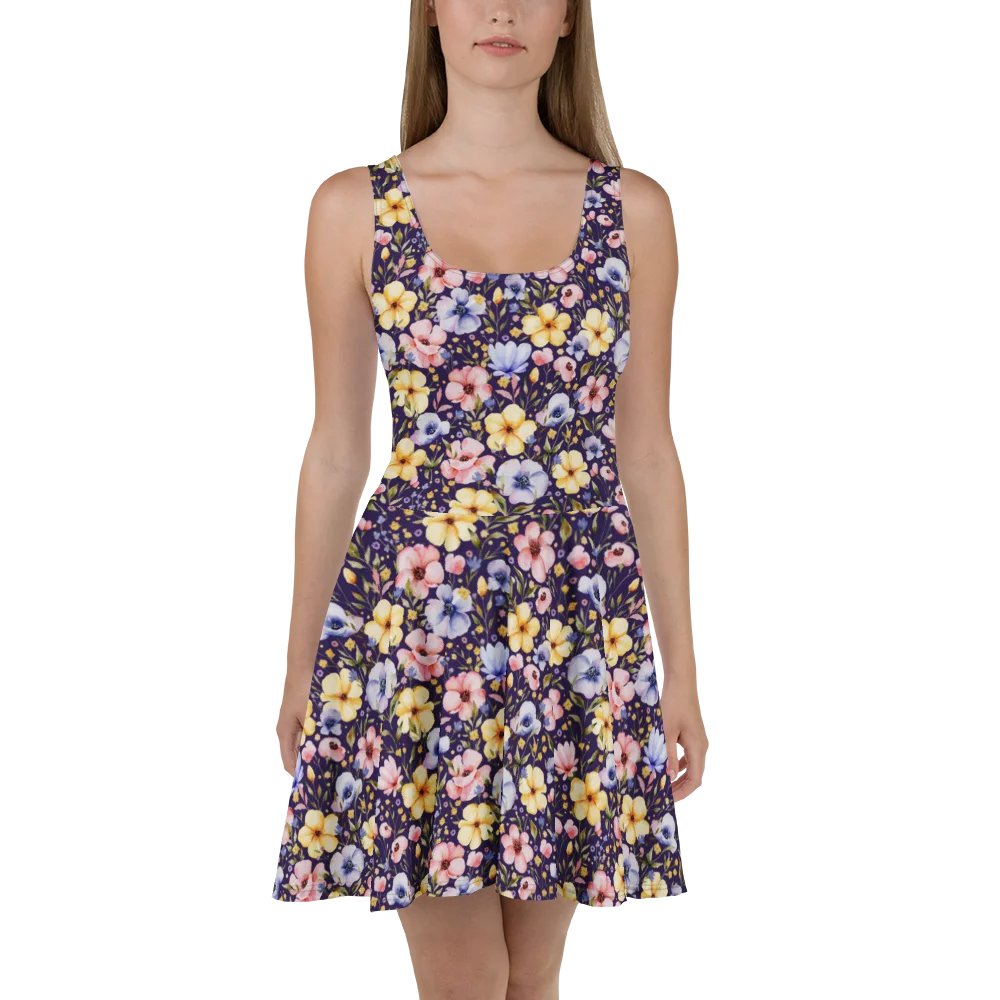 Women’s Floral Dress – Elegant Sleeveless Fit & Flare Summer Sundress product image (4)