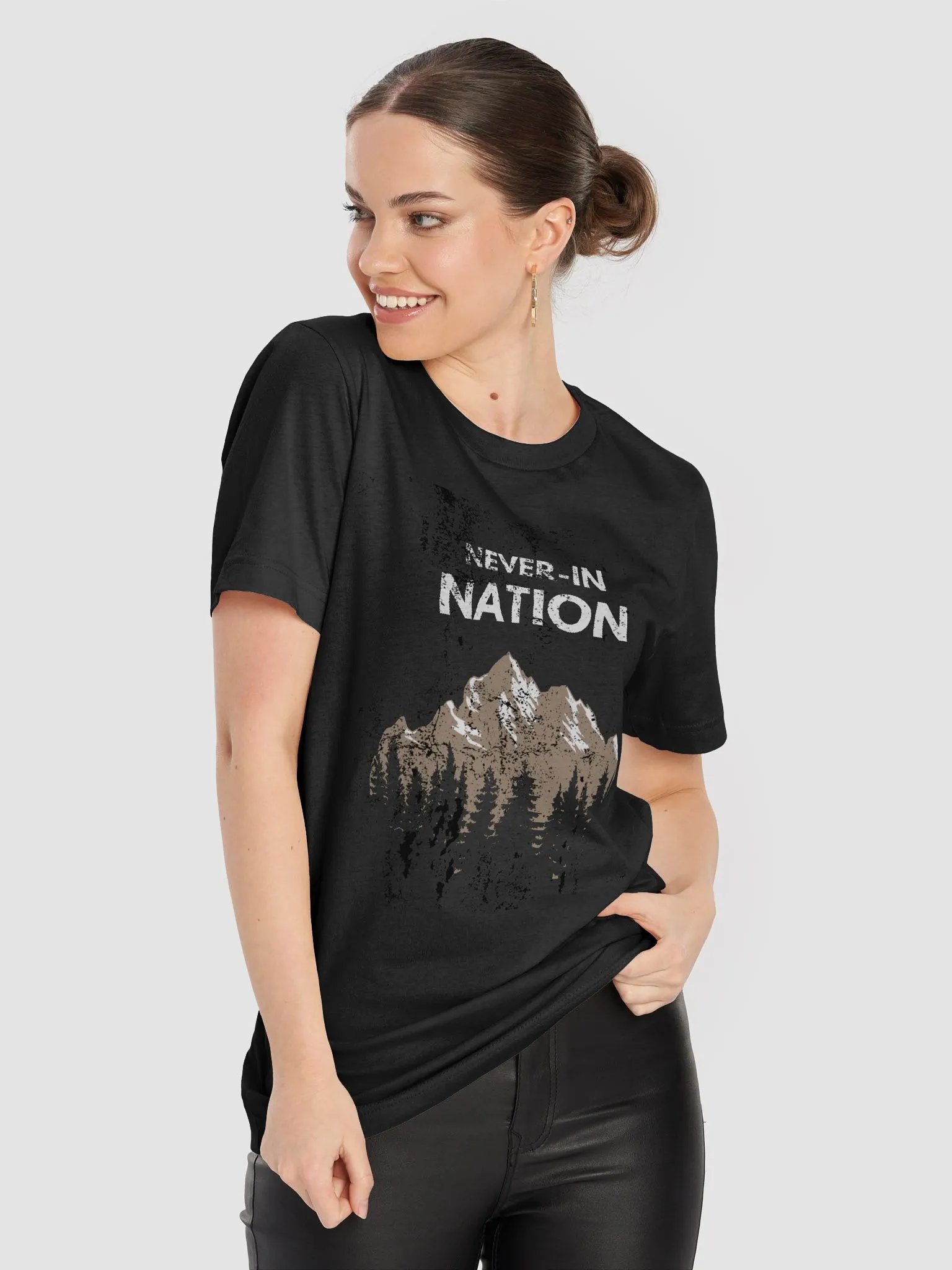 Never in nation. Weathered - Black Shirt product image (8)