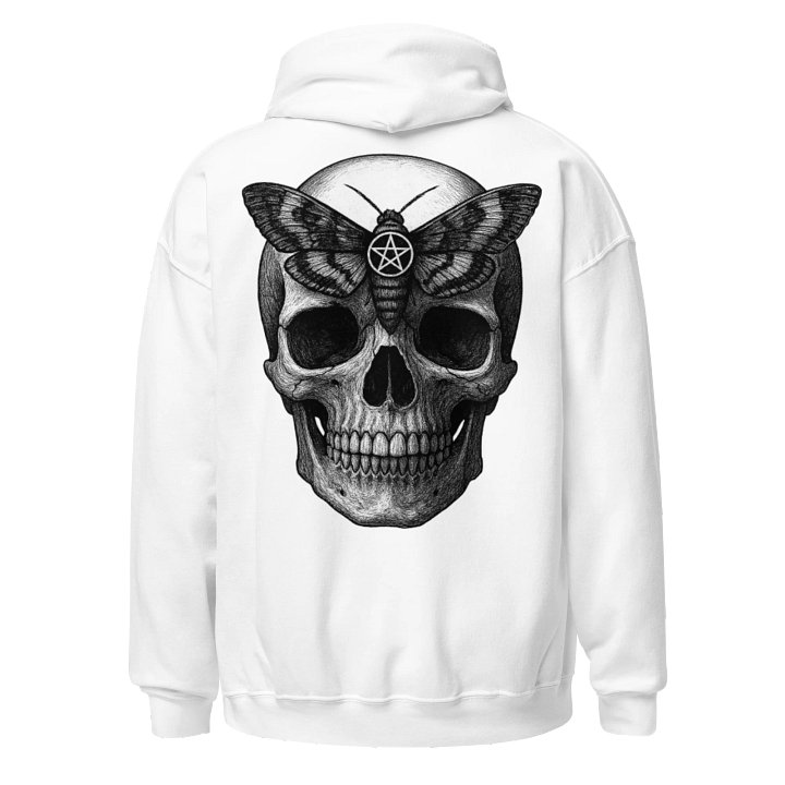 Skull Moth Hoodie (White) product image (1)