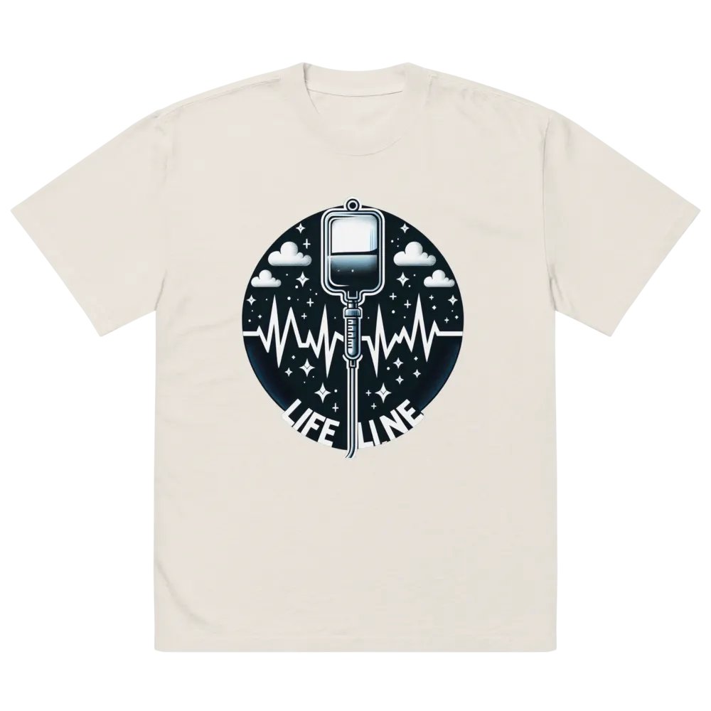 Lifeline EKG Oversized T-Shirt product image (17)