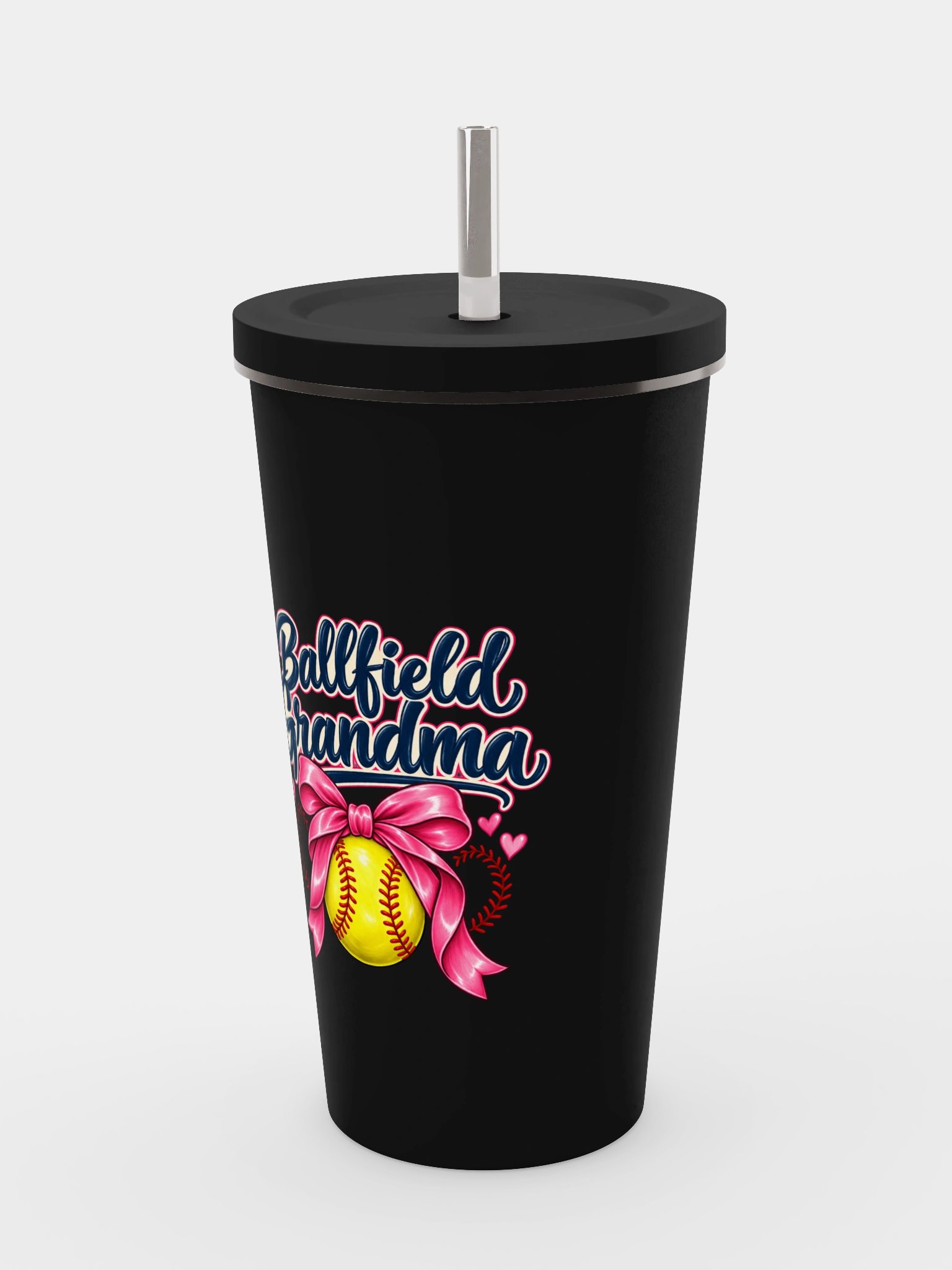 Ballfield Grandma Tumbler | Insulated Cup with Straw product image (1)