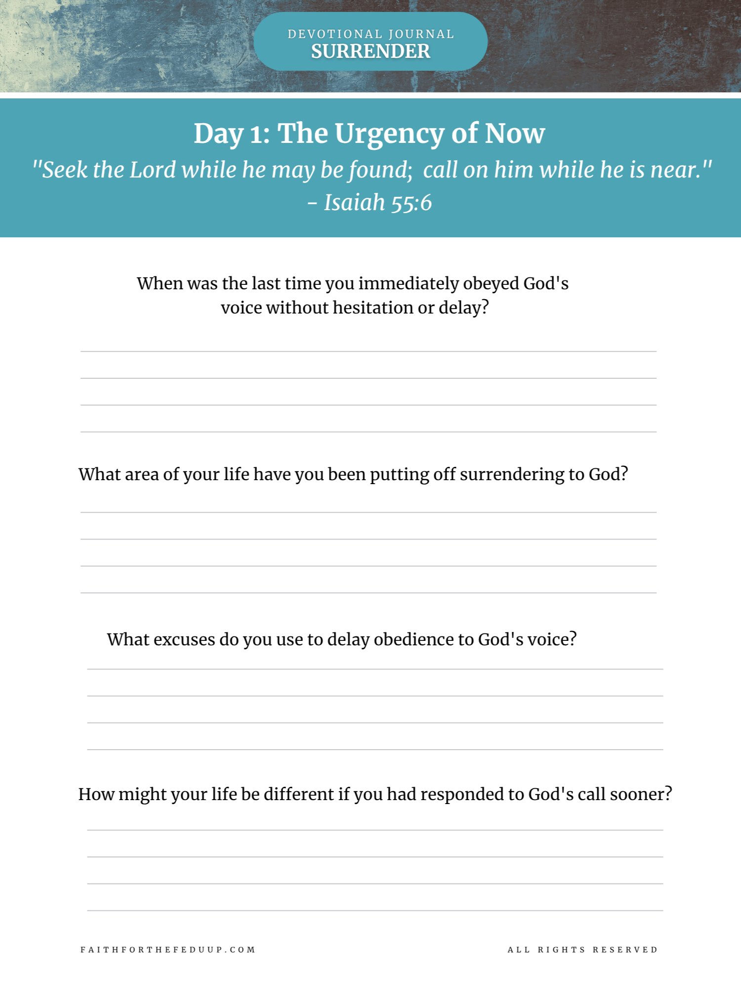Now Is the Time: A 10-Day Discipleship Devotional on Immediate Surrender product image (3)