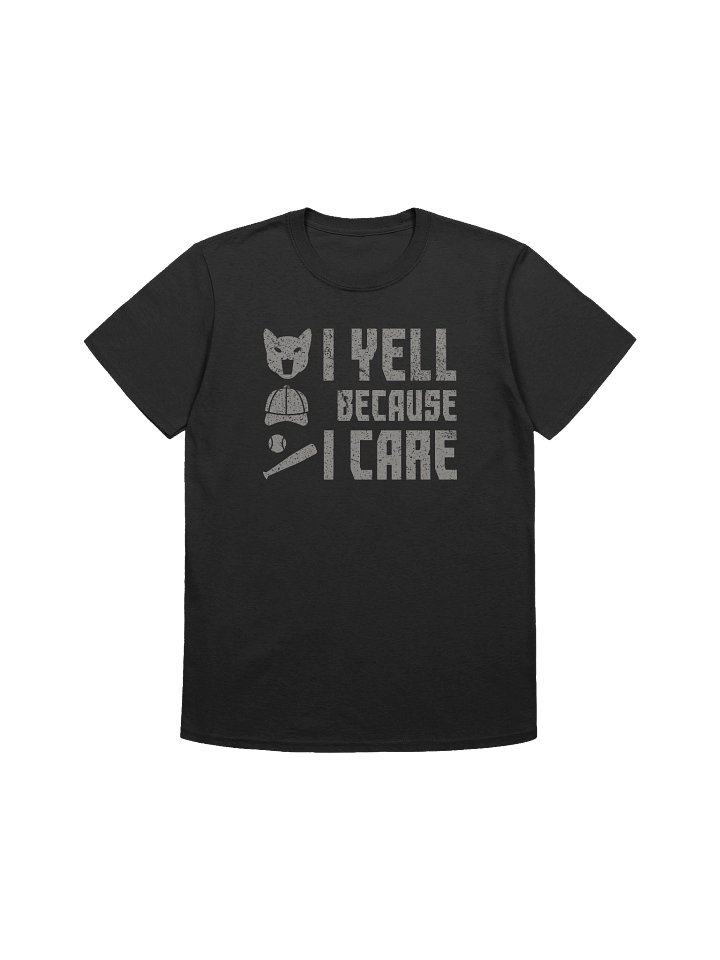 Baseball Cat (I Yell Because I Care) - Unisex Adult Super Soft Lightweight T-shirt product image (2)