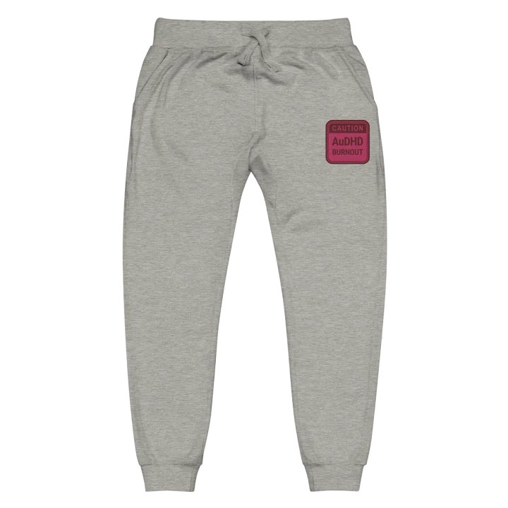 CAUTION: AuDHD BURNOUT (rose design) embroidered unisex joggers product image (2)