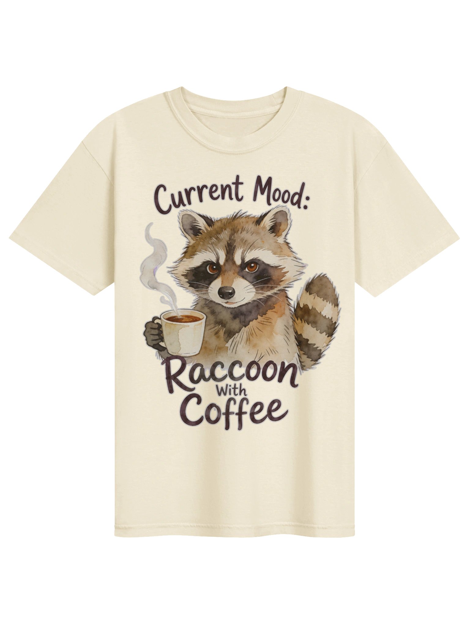 Current Mood Raccoon With Coffee Comfort Colors T-Shirt product image (18)