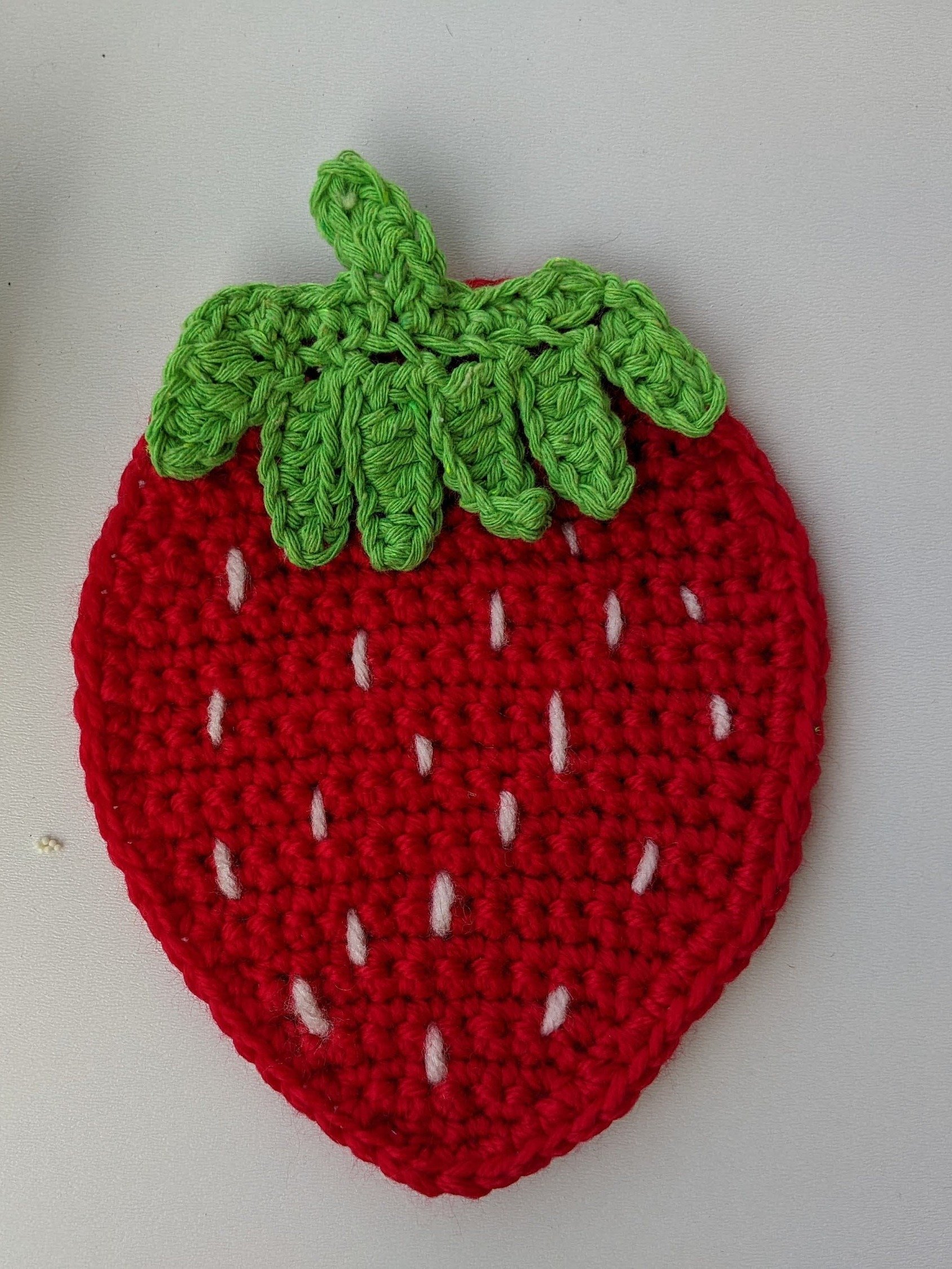 Crochet Strawberry Coaster Pattern product image (3)