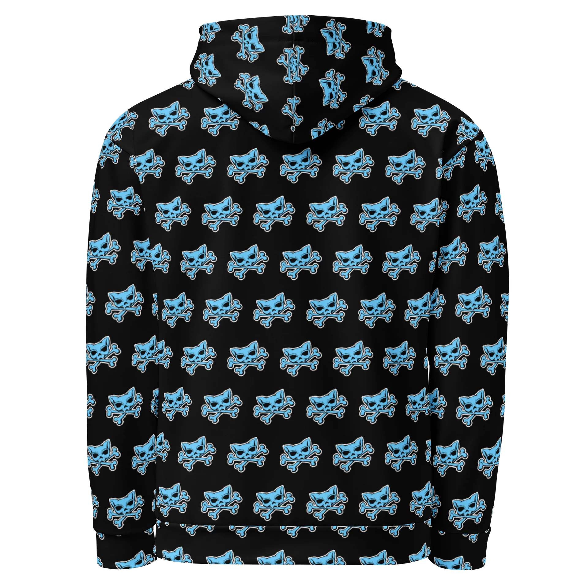 (Dark Mode) Blue Kat Skull Hoodie product image (2)