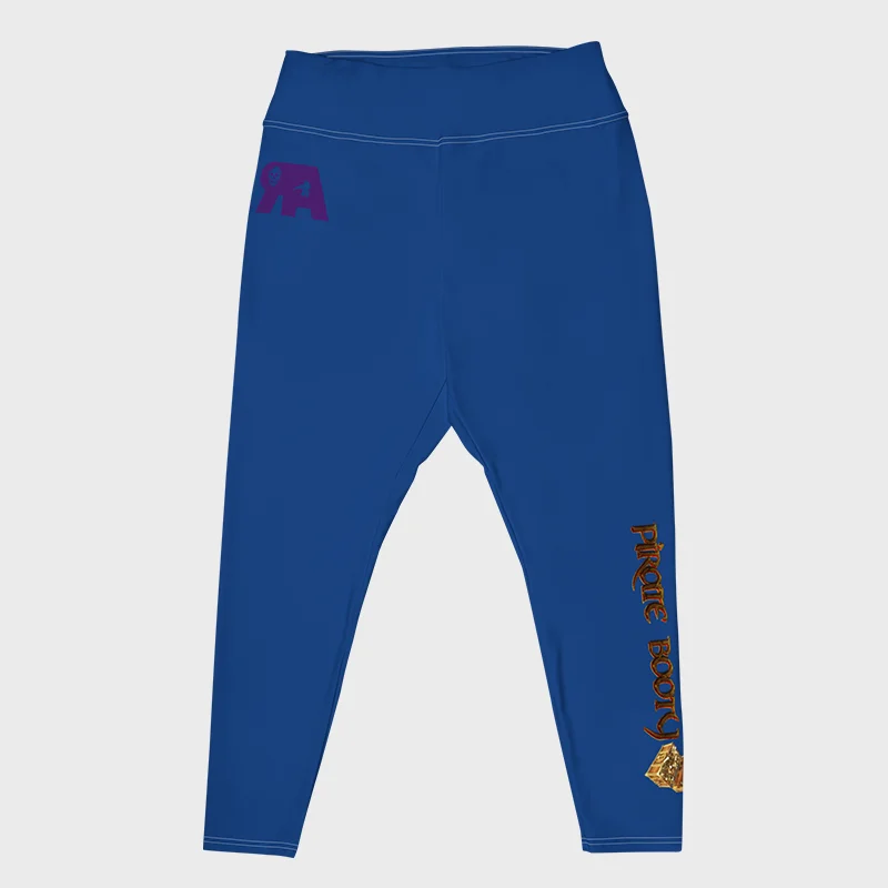 Blue All-Over Print Plus Size Leggings copy product image (1)