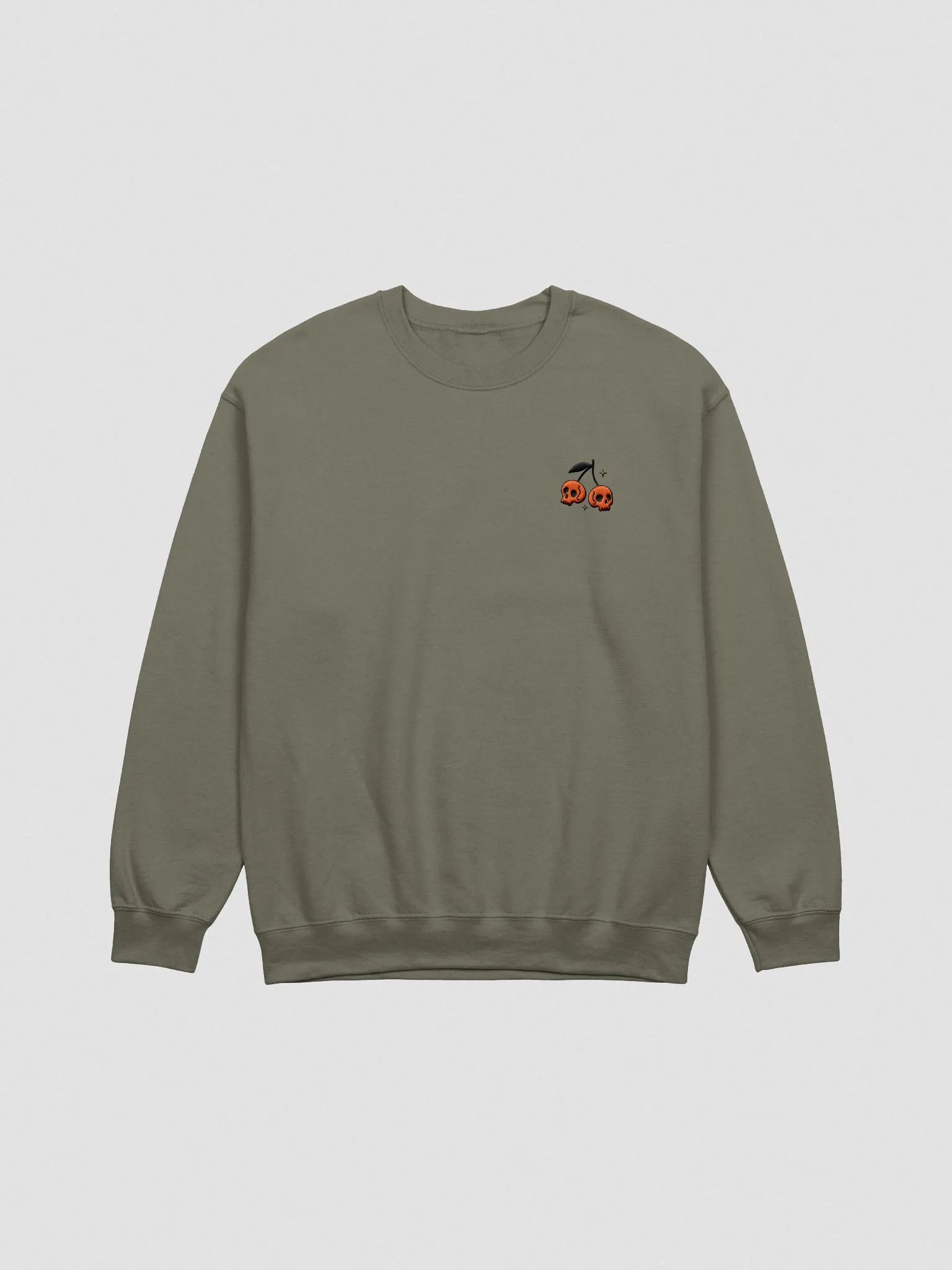 skull cherries embroidered crewneck product image (14)