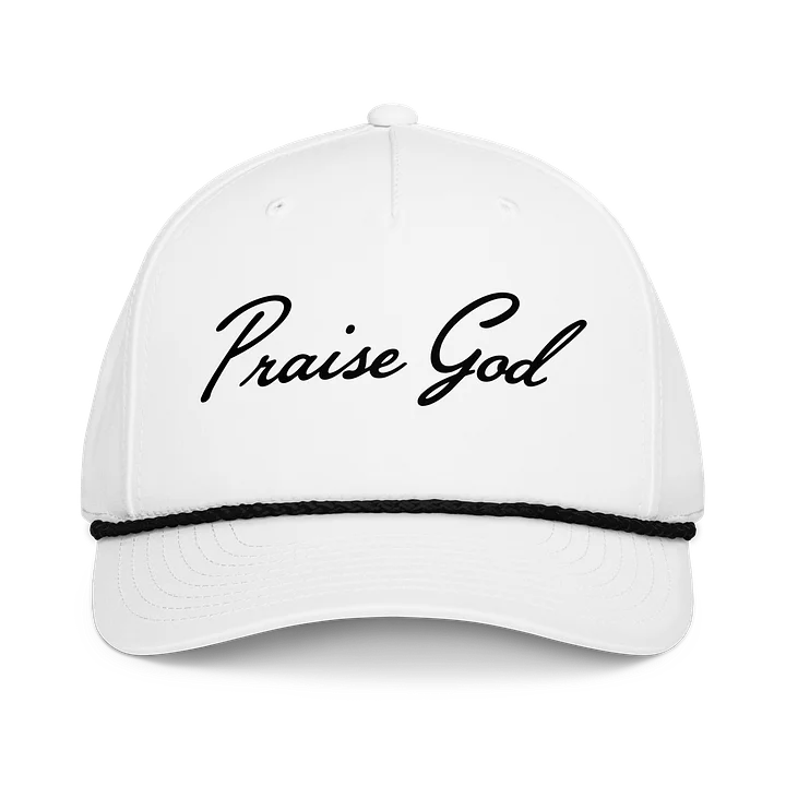 PRAISE GOD ESSENTIAL GOLF ROPE HAT - WHITE product image (1)