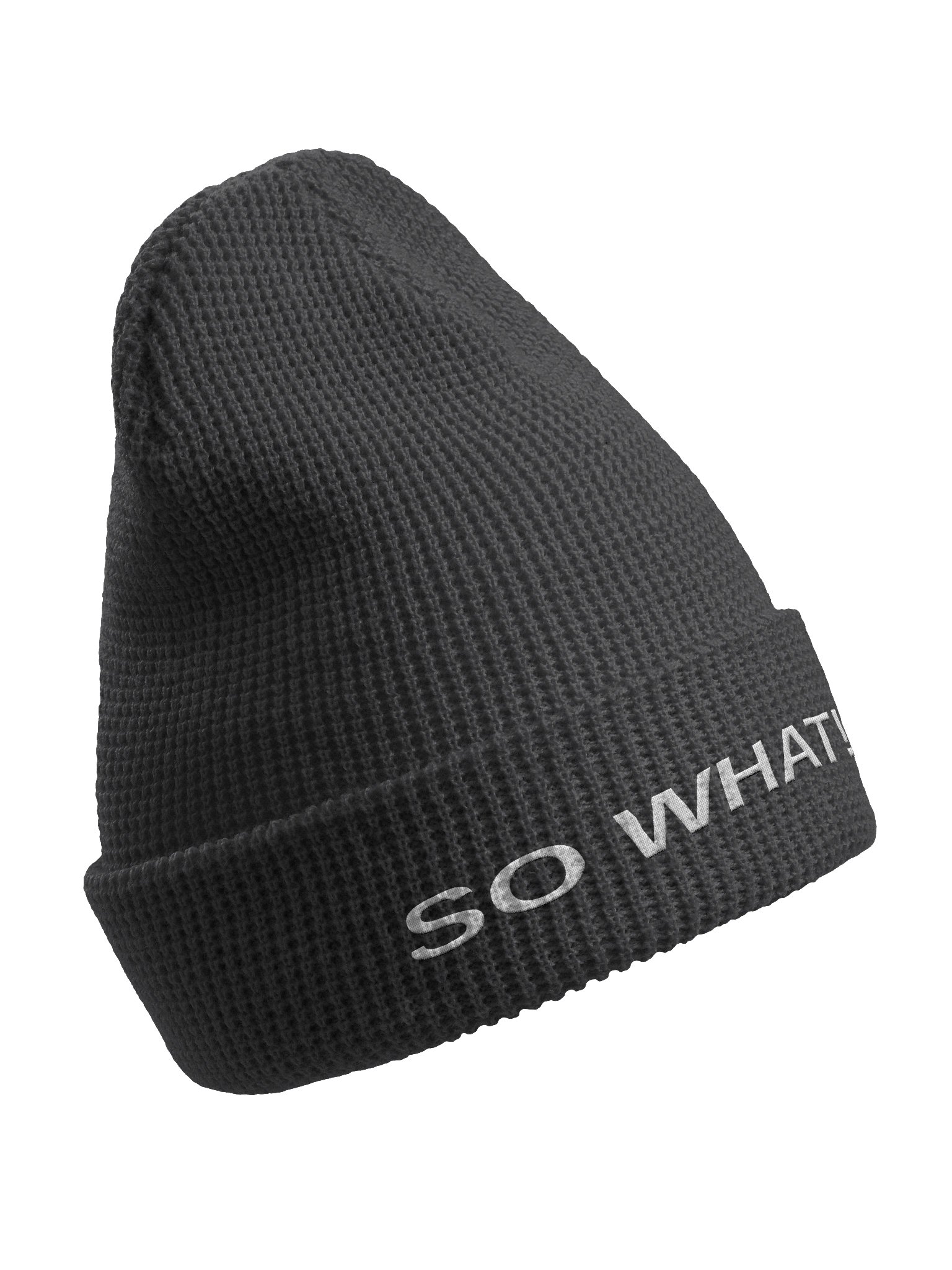 SO WHAT!! Beanie | Embroidered Cuffed Beanie for Anxiety Relief | Motivational Quote Hat, Mindfulness Self Care Gift product image (11)