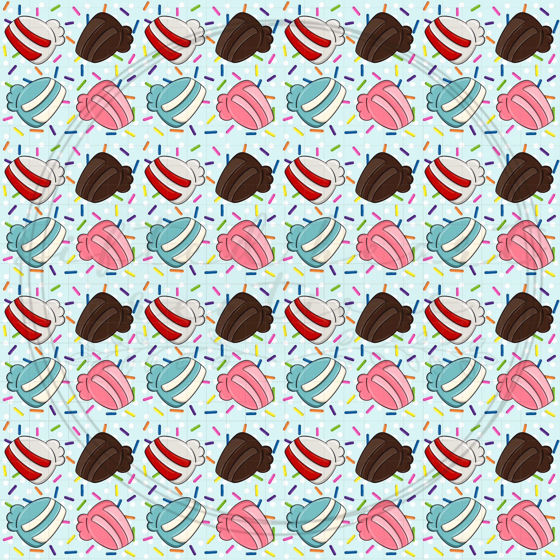 Birthday Cake Slices Seamless Pattern product image (2)