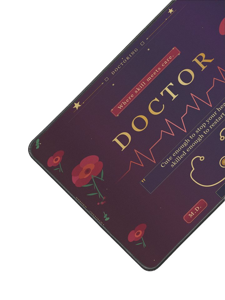 Doctor Desk Mat 12x18 – Medical Neoprene Mouse Pad Gift for Physicians product image (2)
