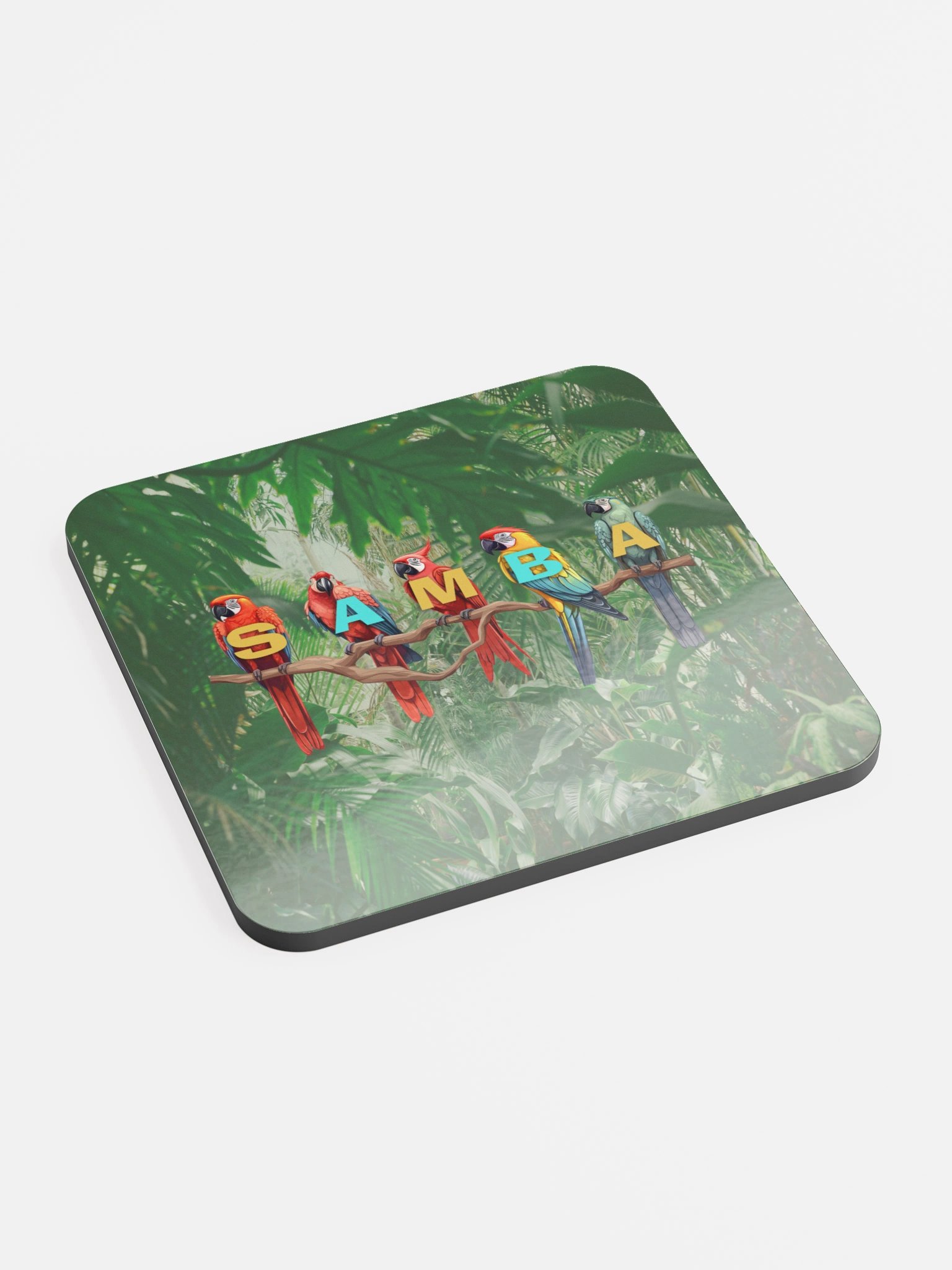 Samba Parrots • Beverage Coaster product image (1)
