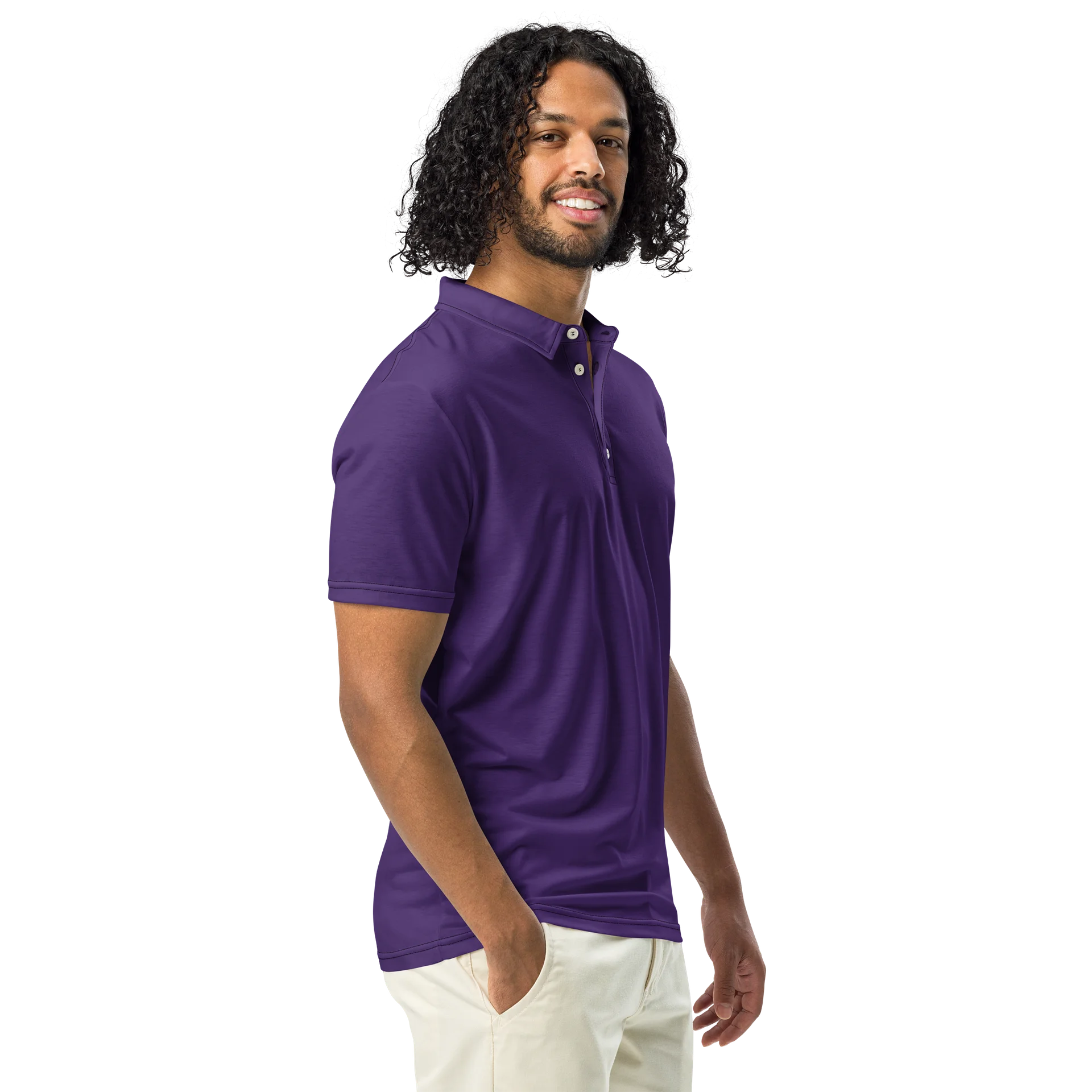 F&F Slim Fit Polo Shirt (PUR) product image (1)