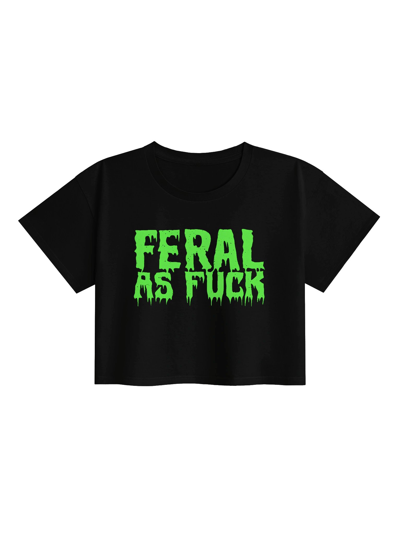 Feral As Fuck Flowy Crop Green product image (1)