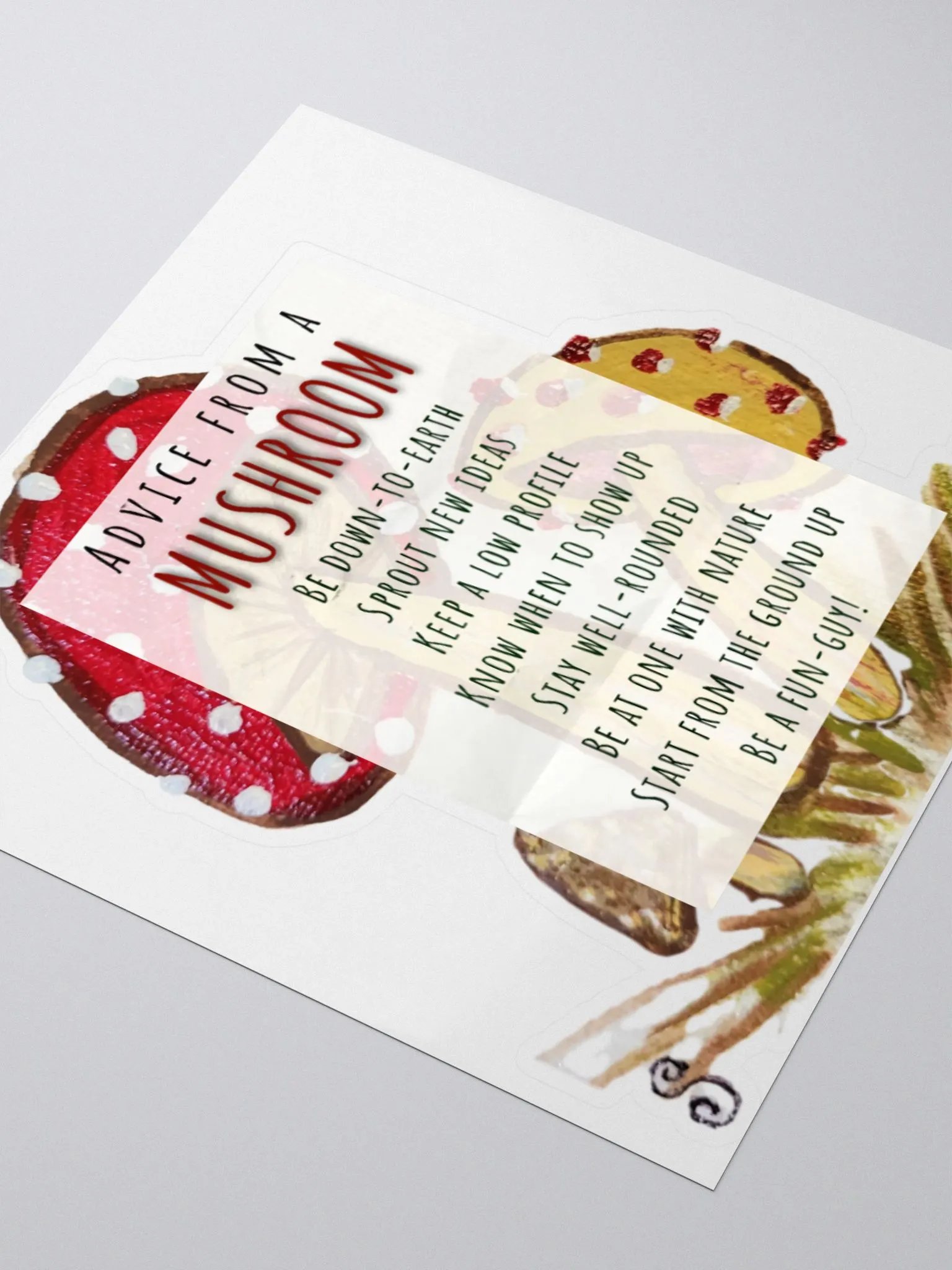 Magic Mushroom Life Advice Stickers product image (3)