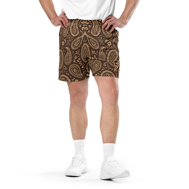 Paisley Mesh Shorts (Brown/Cream) product image (1)
