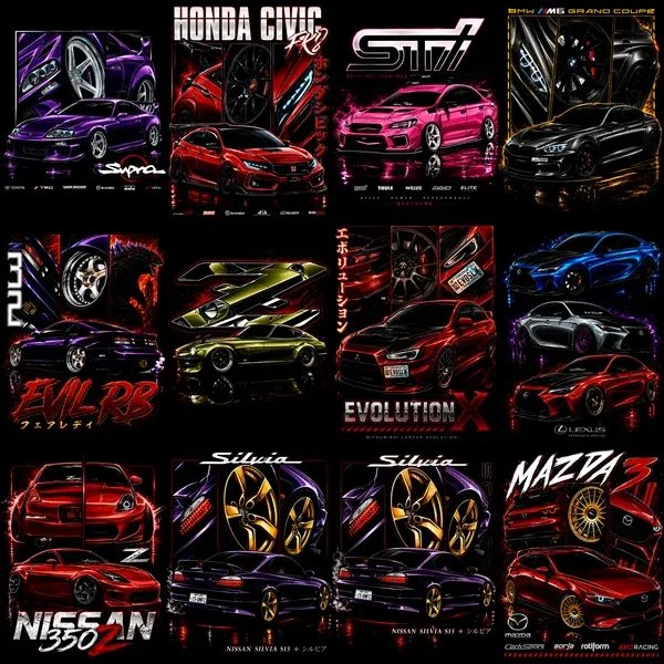 160 JDM Designs for Dark Shirts product image (3)