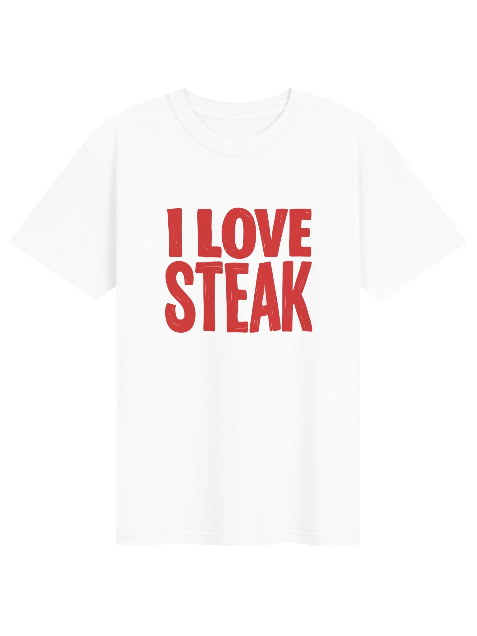 I Love Steak White T-Shirt product image (1)