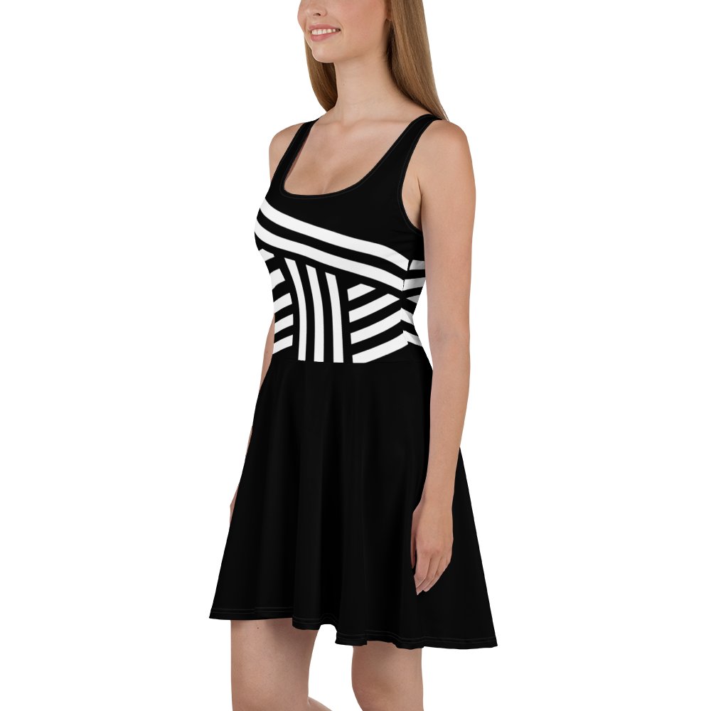 Black & White Minimalist Striped Dress product image (4)