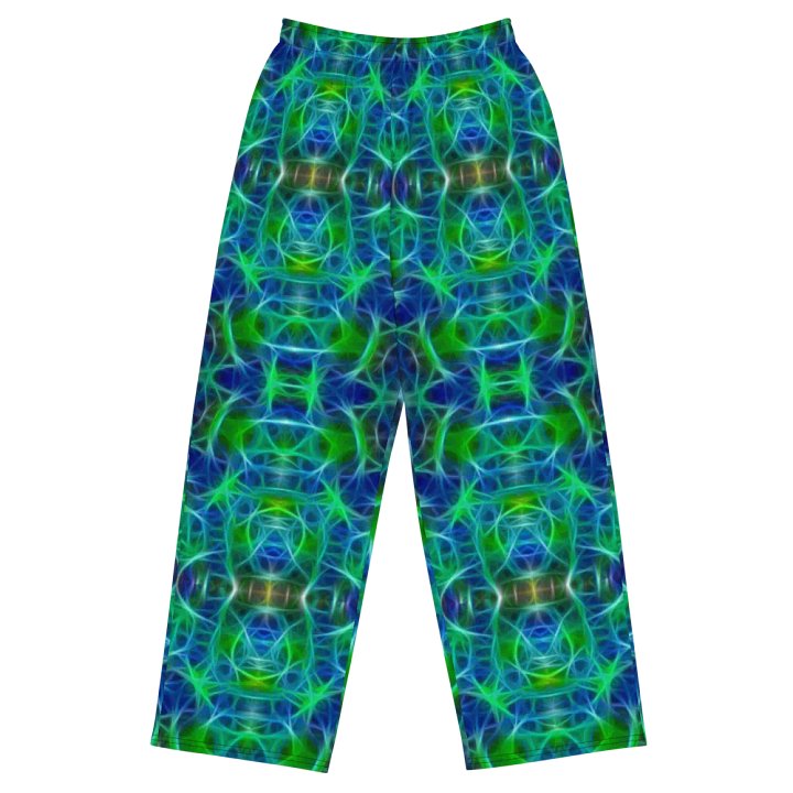 Green Blue Kaleidoscope Wideleg pants product image (2)