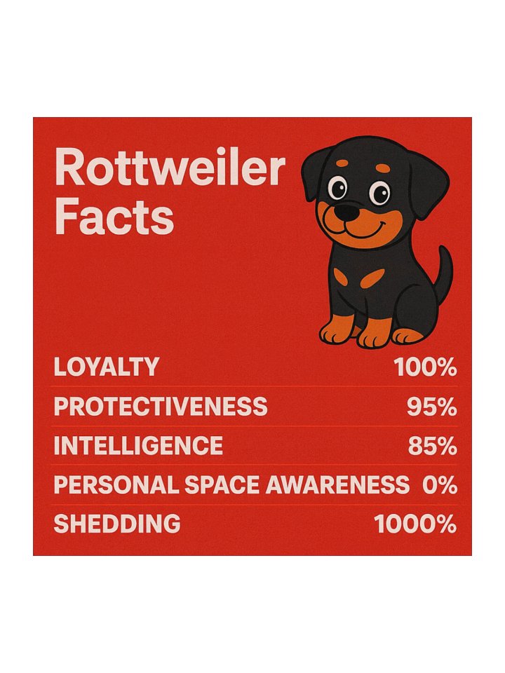 Rottweiler Facts Kiss Cut Sticker product image (2)