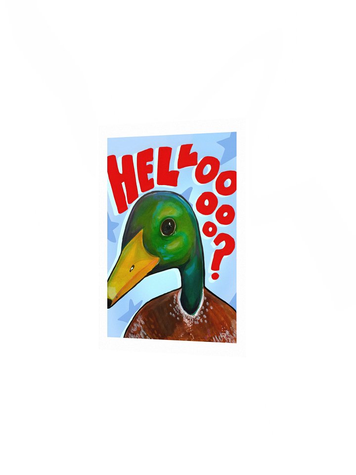 "Hello?" Duck Original Art Print - 5x7 in product image (2)
