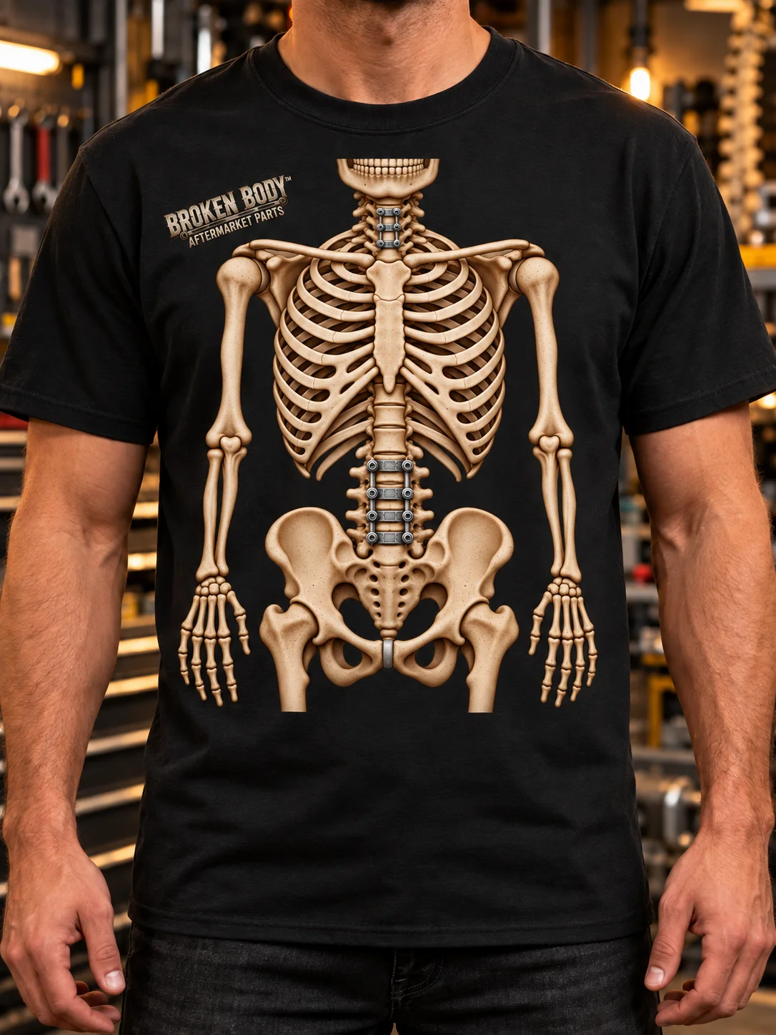 Neck & Lower Back Fusion Aftermarket Parts Shirt - REBUILD SHOP product image (1)