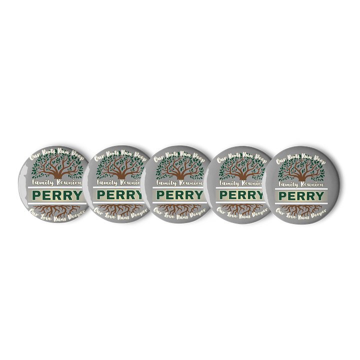 Family Tree Pin Buttons for Perry Family Reunion 2026 | Legacy Edition product image (1)