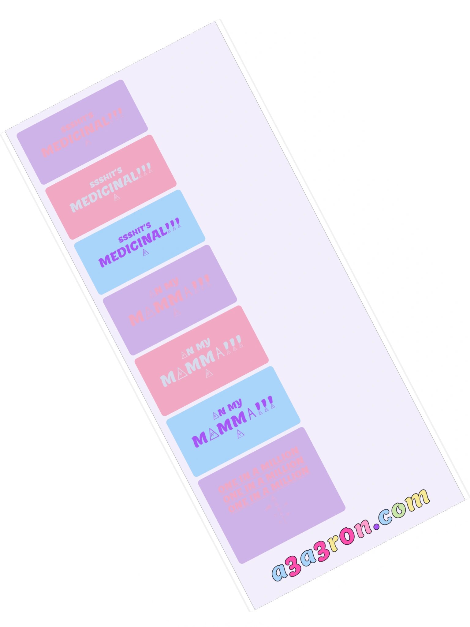 Mega Sticker Pack Vol 2 — Catchphrases · Block Sheet 1 product image (1)