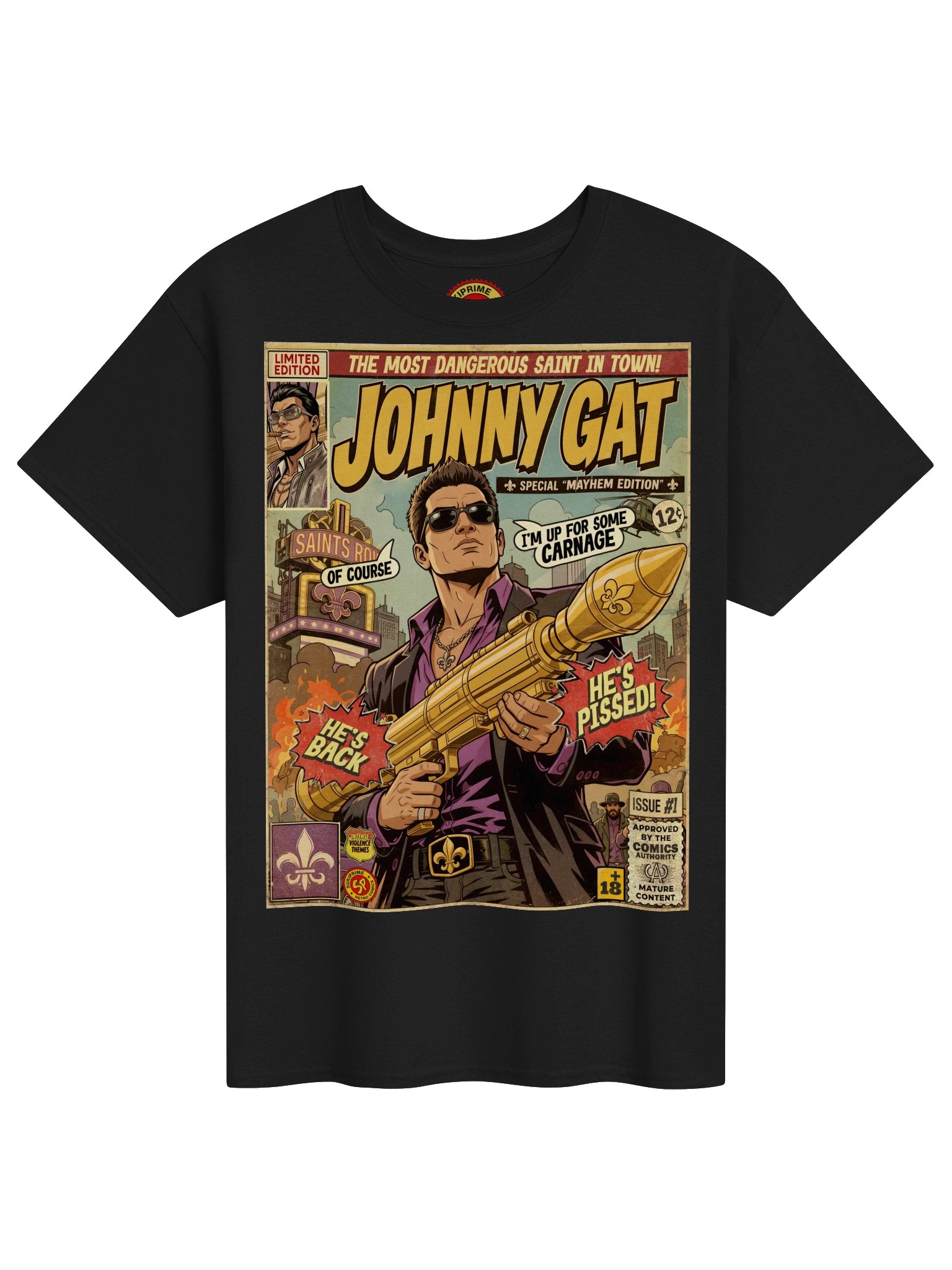 Johnny Gat Comic Art Gaming T-Shirt product image (1)