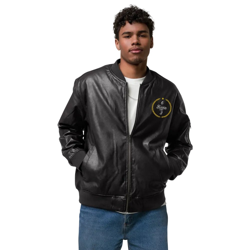 Urbanite Classic Faux Leather Bomber product image (3)