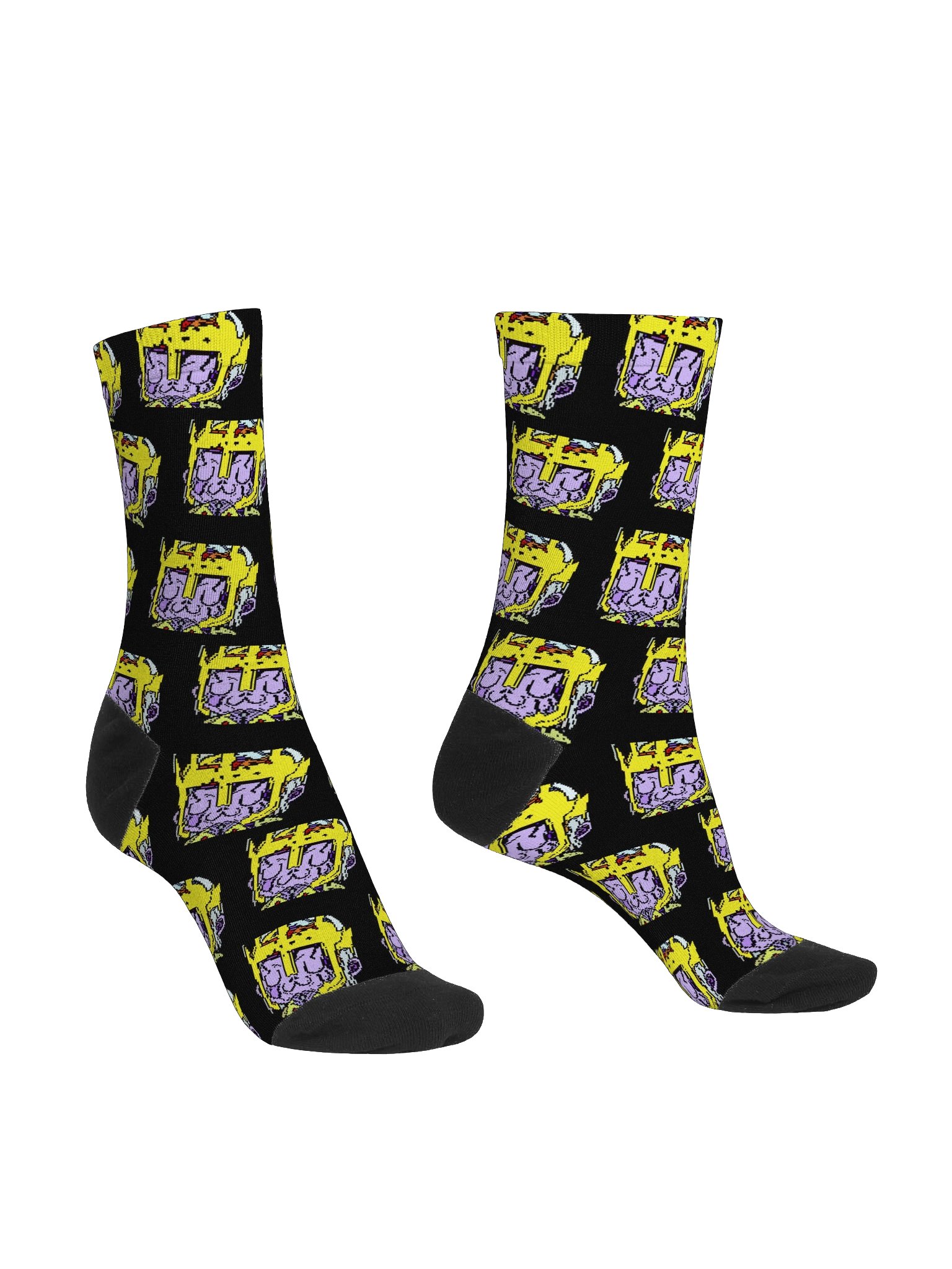 Refined 8-Bit Vecna Chibi EcoChic Crew Socks product image (3)