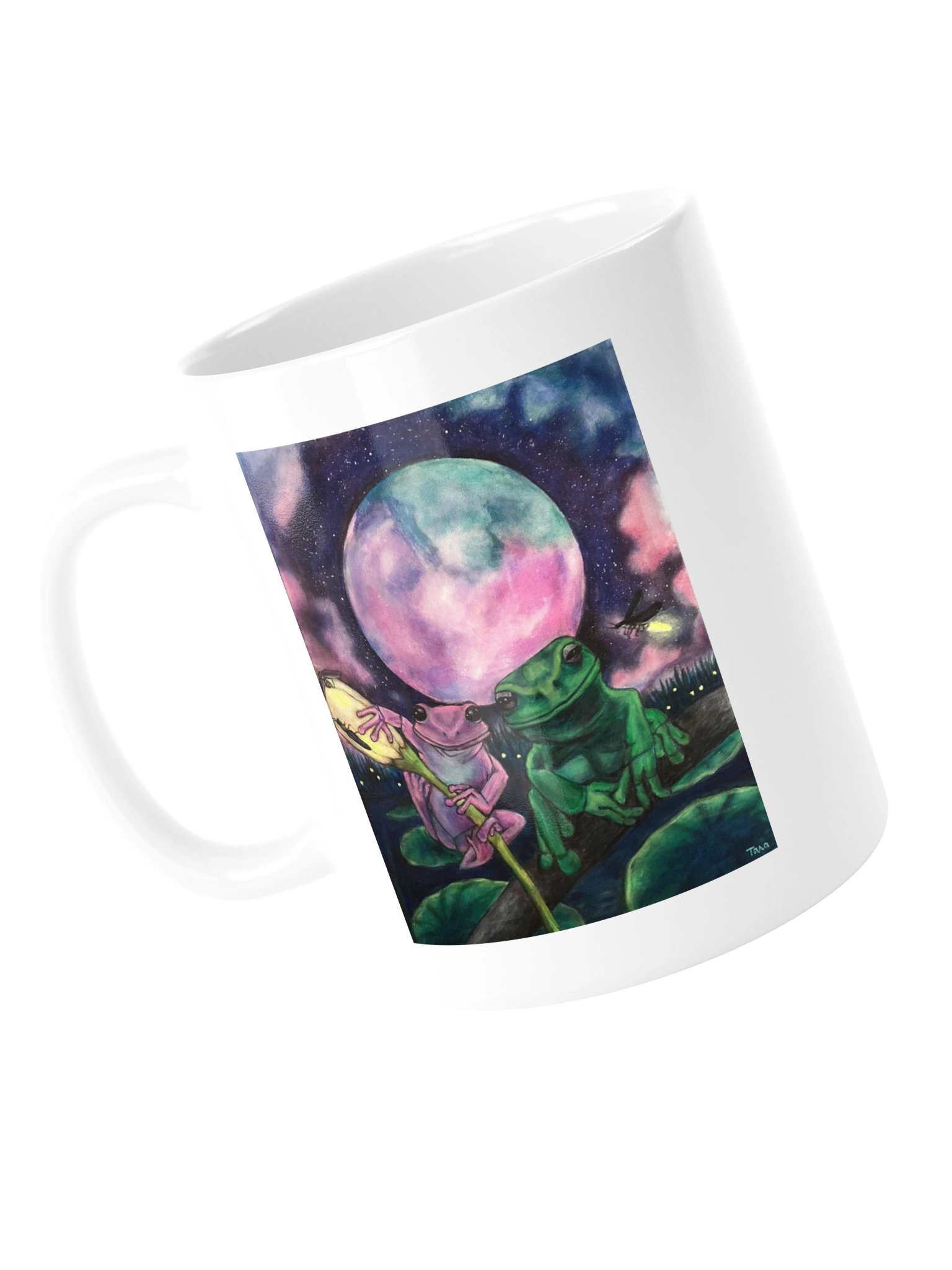 Tara Frog Moon White Glossy Mug product image (5)
