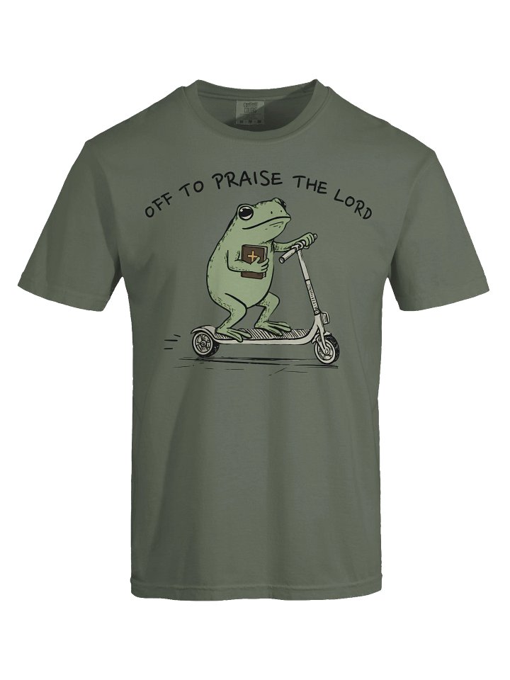 Christian Frog Graphic Tee, Comfort Colors Funny Faith T-Shirt, Religious Frog Shirt, Unisex product image (2)